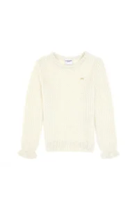 US Polo Assn. Girls' Crew Neck Cream Sweater - Image 4