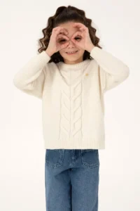 US Polo Assn. Girls' Cream Sweater