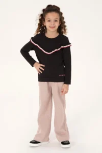 US Polo Assn. Girls' Black Sweater - Image 2