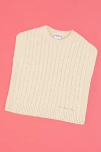 US Polo Assn. Girls' Cream Braided Pullover - Image 3
