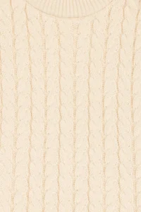 US Polo Assn. Girls' Cream Braided Pullover - Image 6