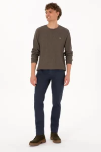 US Polo Assn. Men Crew Neck Regular Fit Petek textured Mink Sweatshirt - Image 4