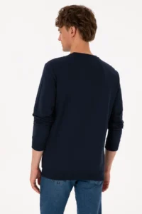 US Polo Assn. Men Crew Neck Regular Fit Navy Blue Thin Sweatshirt - Image 5