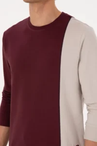 US Polo Assn. Men Regular Fit Crew Neck Burgundy Thin Sweatshirt - Image 7