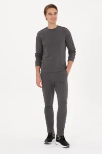 US Polo Assn. Men Regular Fit Crew Neck Gray Sweatshirt - Image 4