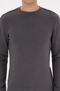 US Polo Assn. Men Regular Fit Crew Neck Gray Sweatshirt - Image 6