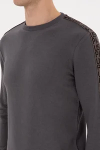US Polo Assn. Men Regular Fit Crew Neck Gray Sweatshirt - Image 7