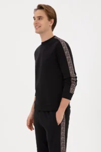 US Polo Assn. Men Regular Fit Crew Neck Black Sweatshirt - Image 3