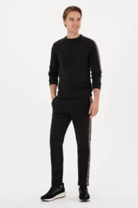 US Polo Assn. Men Regular Fit Crew Neck Black Sweatshirt - Image 4
