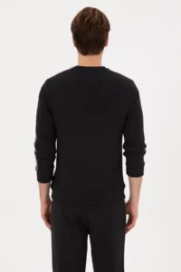 US Polo Assn. Men Regular Fit Crew Neck Black Sweatshirt - Image 5