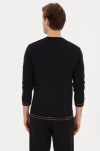 US Polo Assn. Men Regular Fit Crew Neck Black Sweatshirt - Image 5