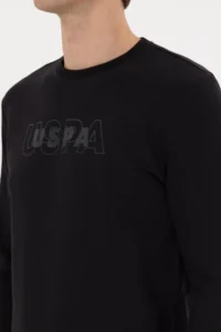 US Polo Assn. Men Regular Fit Crew Neck Black Sweatshirt - Image 7