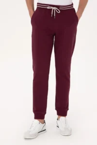 US Polo Assn. Men Burgundy Sweatpants - Image 2