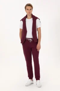 US Polo Assn. Men Burgundy Sweatpants - Image 3