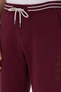 US Polo Assn. Men Burgundy Sweatpants - Image 5
