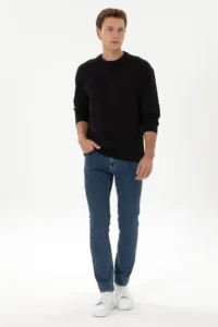 US Polo Assn. Men comfort Fit Crew Neck Black Thin Sweatshirt - Image 4