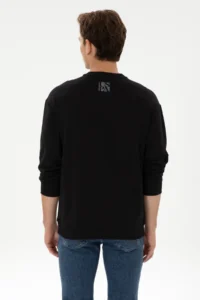 US Polo Assn. Men comfort Fit Crew Neck Black Thin Sweatshirt - Image 5