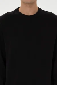 US Polo Assn. Men comfort Fit Crew Neck Black Thin Sweatshirt - Image 6