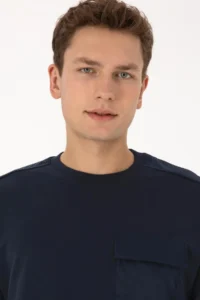 US Polo Assn. Men comfort Fit Crew Neck Pocket Detailed Navy Blue Sweatshirt - Image 2