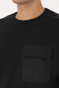 US Polo Assn. Men comfort Fit Crew Neck Pocket Detailed Black Sweatshirt - Image 7