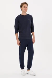 US Polo Assn. Men Navy Blue Sweatpants - Image 3