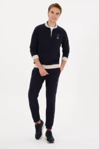 US Polo Assn. Men Navy Blue Sweatpants - Image 3