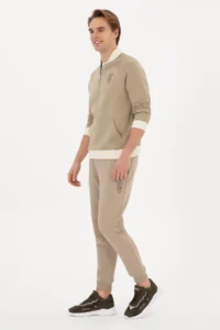 US Polo Assn. Men Light Khaki Sweatpants - Image 3