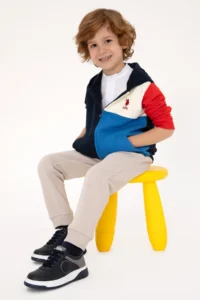 US Polo Assn. Boys' Navy Blue Zippered Hooded Sweatshirt - Image 2
