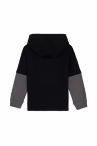 US Polo Assn. Boys' Black Hooded Thin Sweatshirt - Image 2
