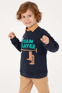 US Polo Assn. Boys' Light Navy Sweatshirt - Image 2