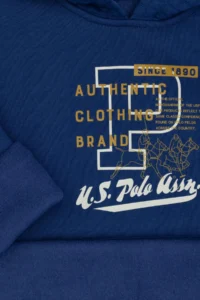 US Polo Assn. Boys' Indigo Hooded Fleece Sweatshirt - Image 4