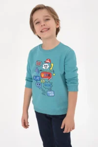 US Polo Assn. Boys' Mint Crew Neck Sweatshirt
