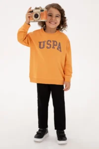 US Polo Assn. Boys' Copper Crew Neck Thin Sweatshirt - Image 2