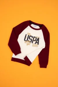 US Polo Assn. Boys' Burgundy Crew Neck Sweatshirt - Image 3