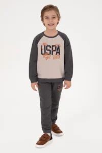 US Polo Assn. Boys' Gray Crew Neck Sweatshirt - Image 2
