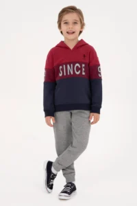 US Polo Assn. Boys' Light Navy Hooded Sweatshirt - Image 2