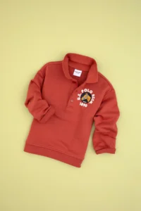 US Polo Assn. Boys' Dusty Rose Polo Shirt Collar Sweatshirt