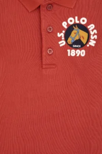 US Polo Assn. Boys' Dusty Rose Polo Shirt Collar Sweatshirt - Image 4
