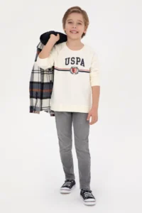 US Polo Assn. Boys' Cream Sweatshirt - Image 2