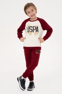 US Polo Assn. Boys' Burgundy Sweatpants - Image 2