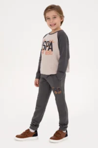 US Polo Assn. Boys' Gray Sweatpants