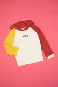 US Polo Assn. Boys' Cream Hooded Sweatshirt - Image 3