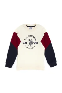 US Polo Assn. Boys' Cream Crew Neck Sweatshirt - Image 2