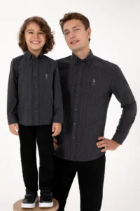 US Polo Assn. Boys' Anthracite Long Sleeve Shirt - Image 2