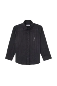 US Polo Assn. Boys' Anthracite Long Sleeve Shirt - Image 3
