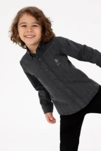 US Polo Assn. Boys' Anthracite Long Sleeve Shirt - Image 5