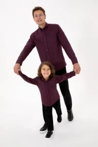 US Polo Assn. Boys' Burgundy Long Sleeve Shirt