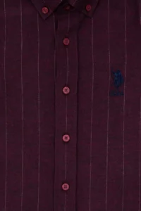 US Polo Assn. Boys' Burgundy Long Sleeve Shirt - Image 7