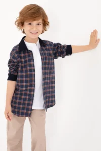 US Polo Assn. Boys' Navy Blue Long Sleeve Shirt