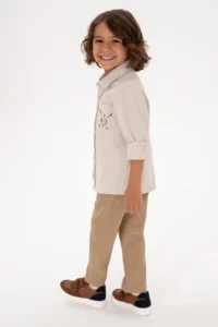 US Polo Assn. Boys' Stone Long Sleeve Shirt - Image 3